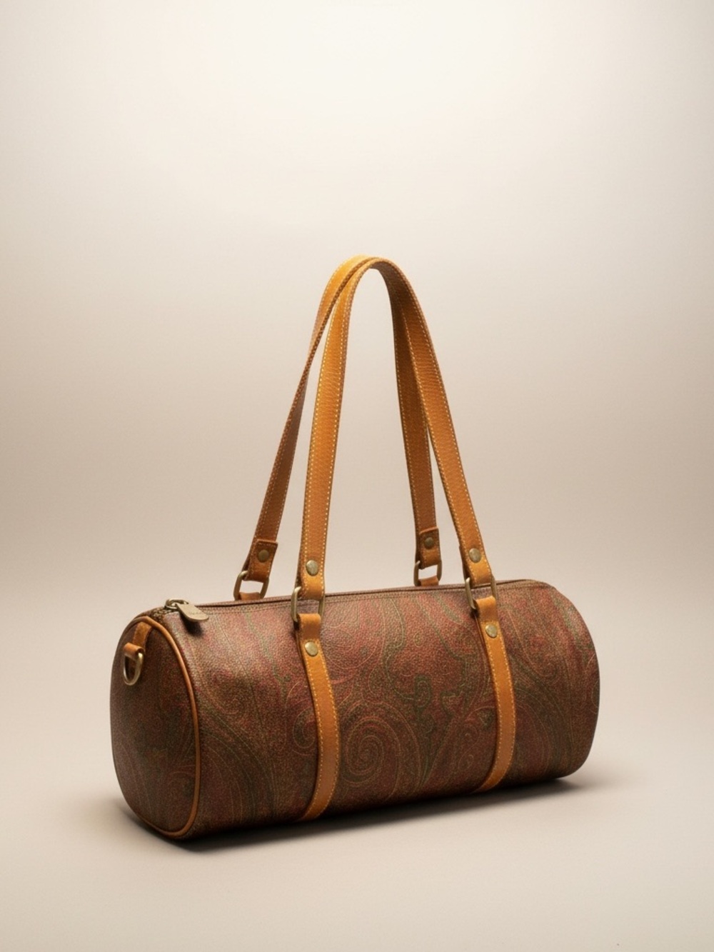Etro Tan Leather Logo Patch Interior